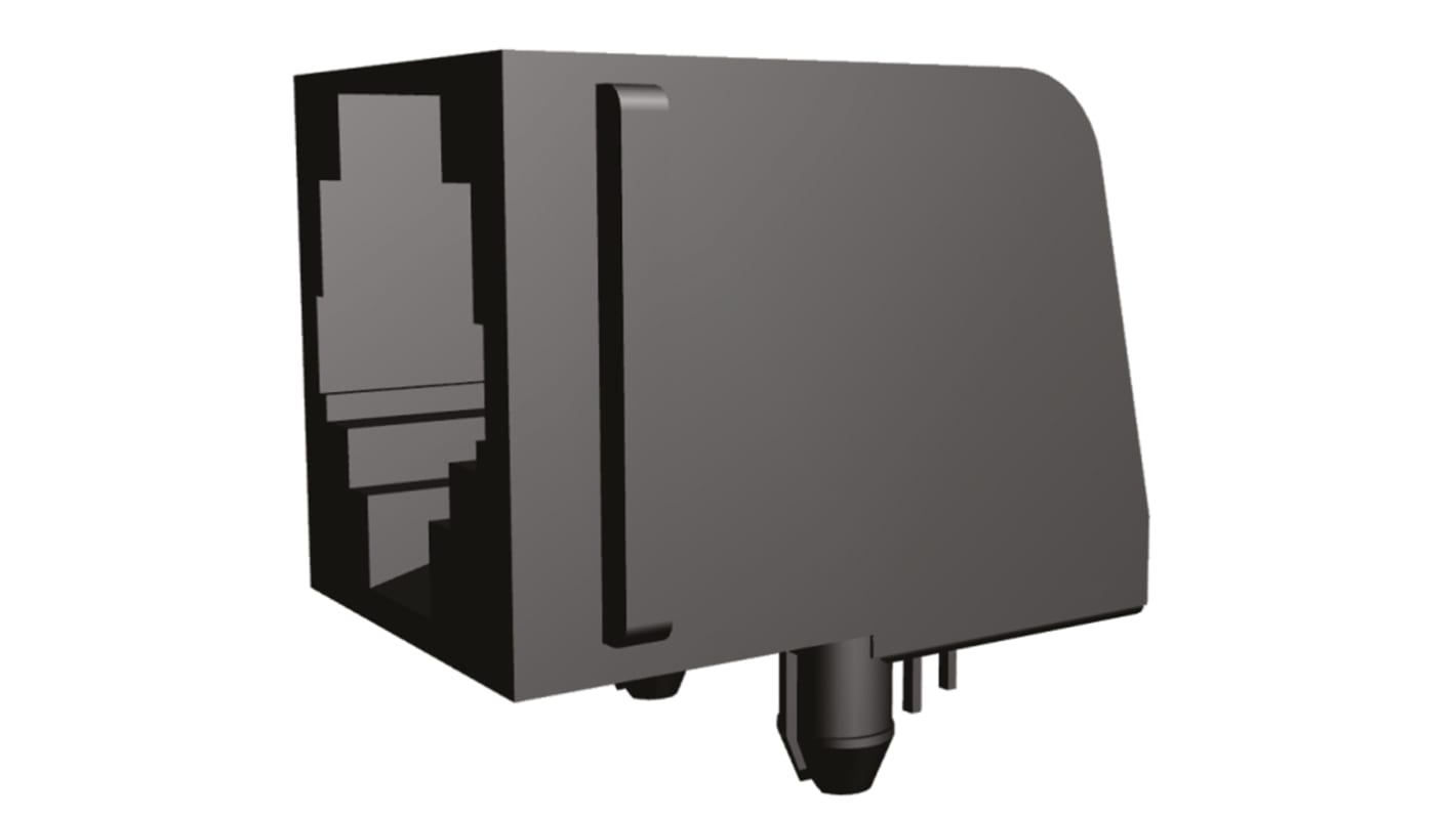 TE Connectivity 5520250 Series Female RJ11 Connector, PCB Mount, Cat3 Right Angle 6P2C -Way