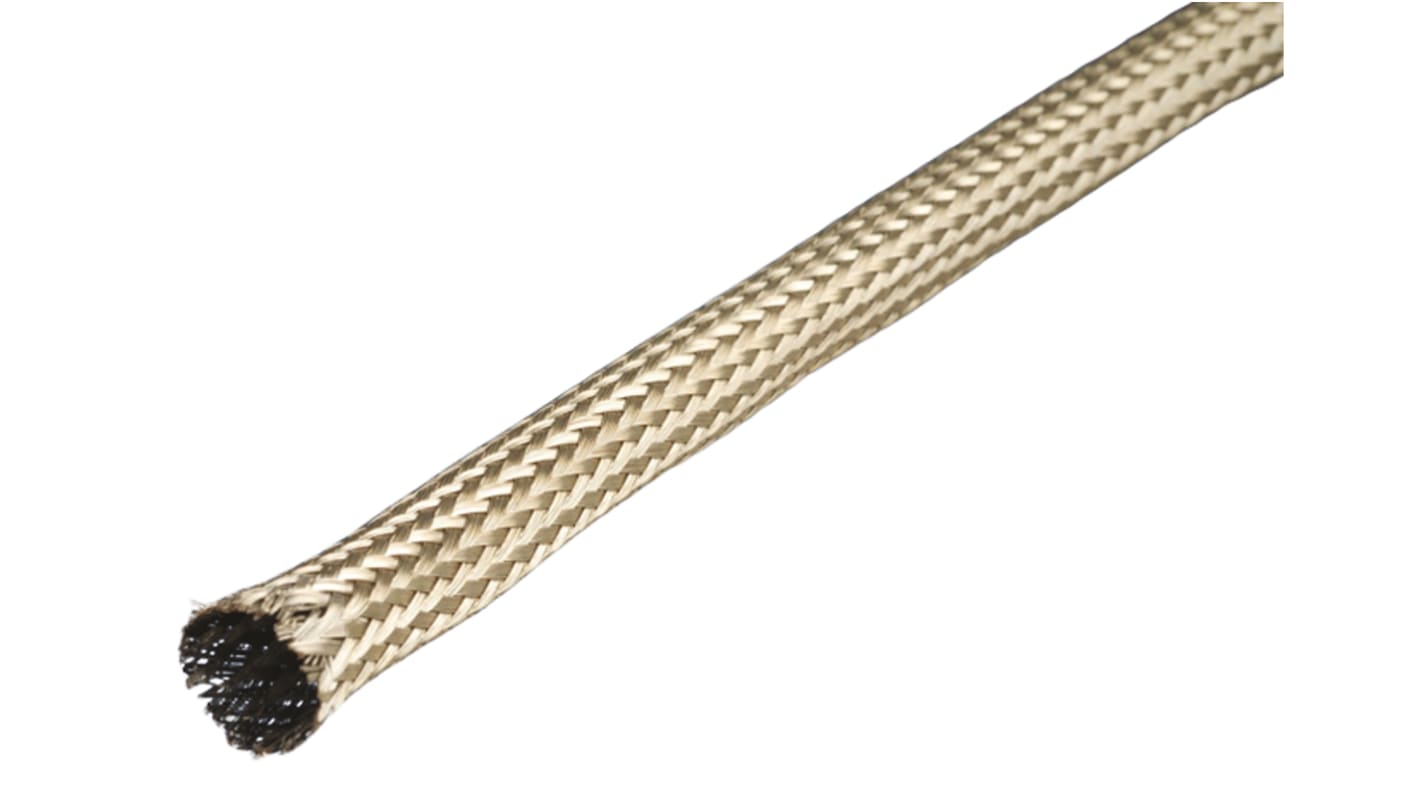 Alpha Wire Braided Copper Silver Cable Sleeve, 0.635mm Diameter, 30m Length, FIT Wire Management Series