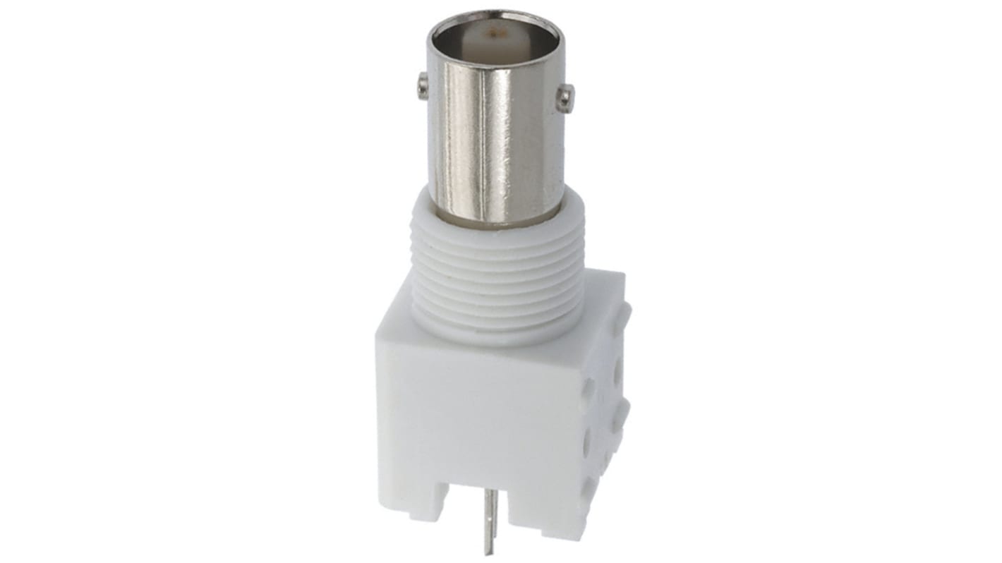 TE Connectivity BNC Series, Jack Panel Mount, PCB Mount BNC Connector, 50Ω, Through Hole Termination, Straight Body