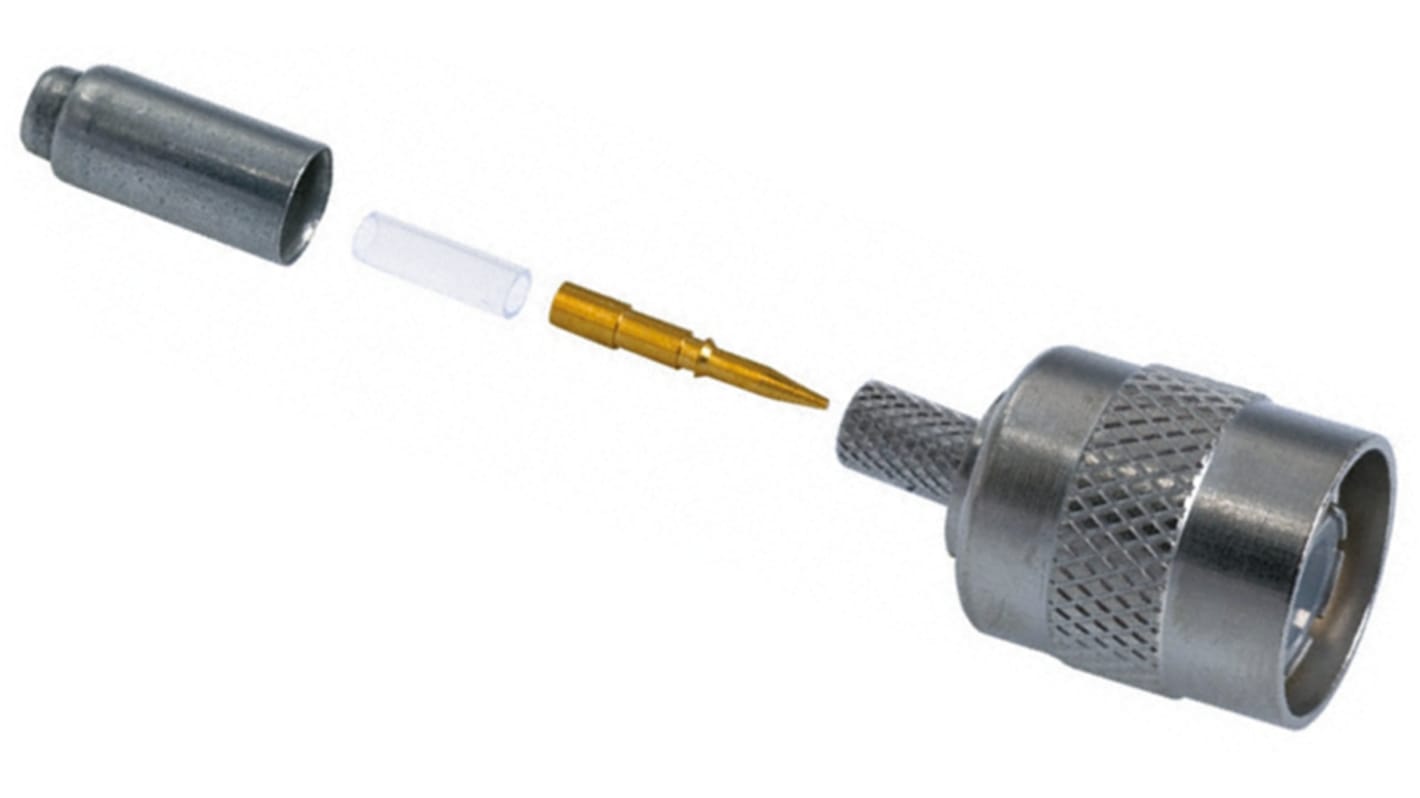 TE Connectivity, Plug Cable Mount TNC Connector, 50Ω, Crimp Termination, Straight Body