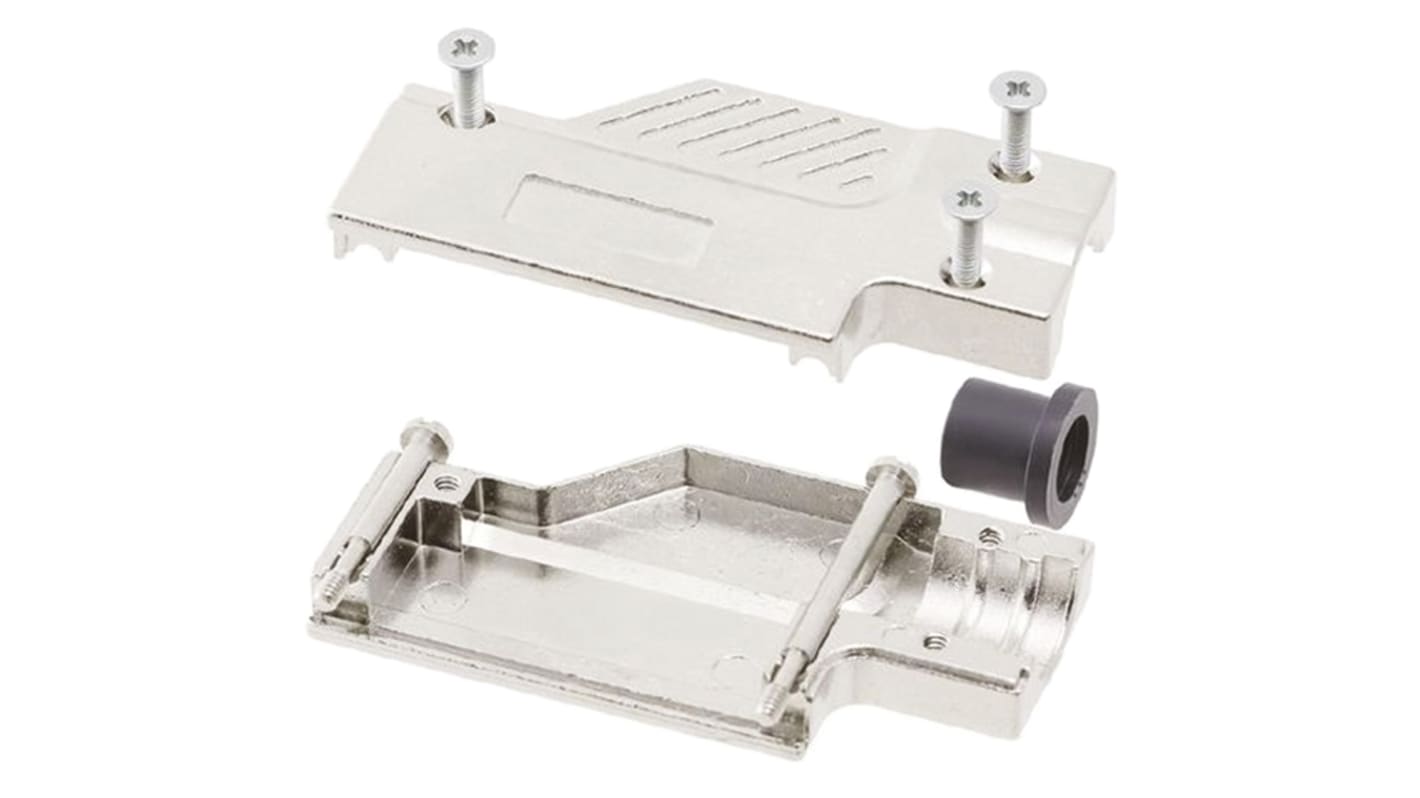 MH Connectors MHDCMR Series Zinc Right Angle D Sub Backshell, 37 Way, Strain Relief