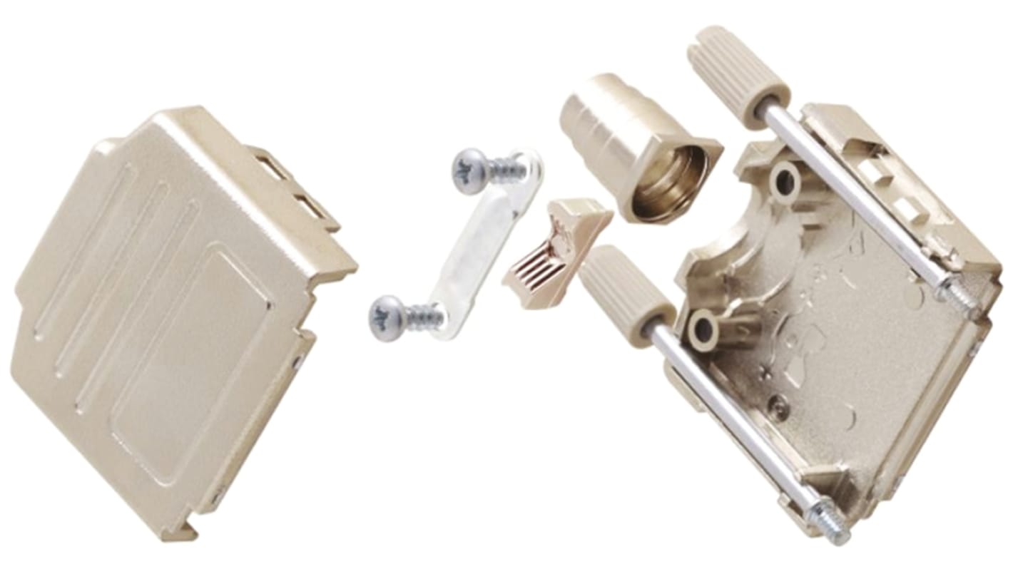 MH Connectors MHDPPK-T/M Series ABS D Sub Backshell, 15 Way, Strain Relief