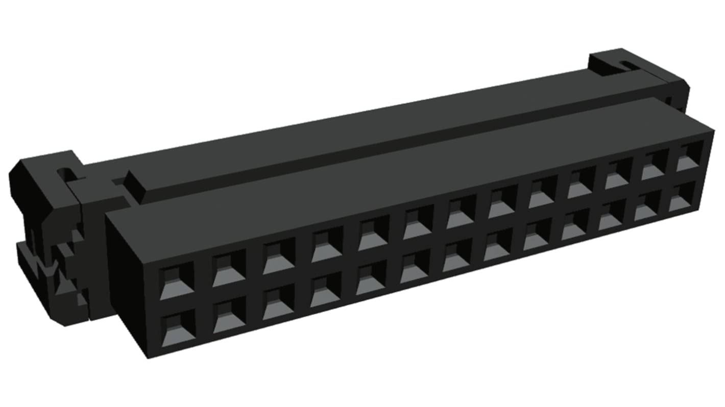 TE Connectivity 26-Way IDC Connector Socket for Cable Mount, 2-Row