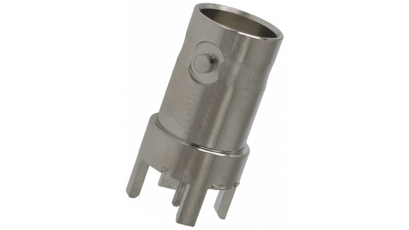 TE Connectivity BNC Series, jack PCB Mount BNC Connector, 50Ω, Through Hole Termination, Straight Body