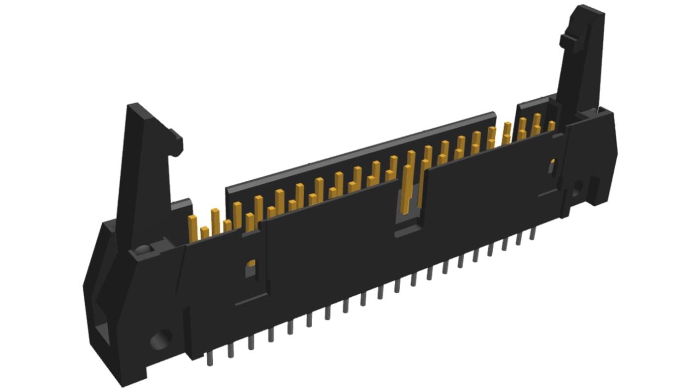 Conector macho para PCB TE Connectivity serie AMP-LATCH de 40 vías, 2 filas, paso 2.54mm, para soldar, Montaje en