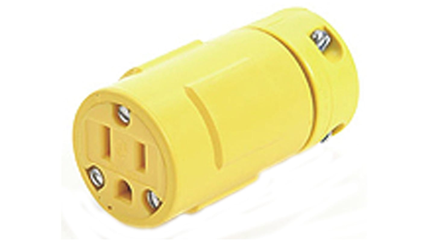 Molex Netzsteckdose Kabel, 2P, NEMA 5 - 15R, 125 V / 15A Gelb, für USA