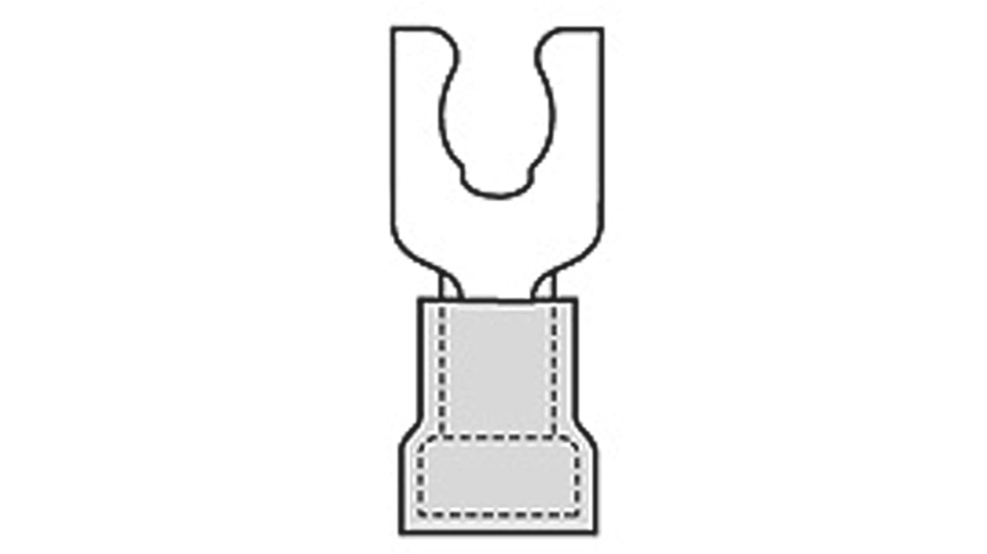 Molex, 19115 Insulated Crimp Spade Connector, 22AWG to 18AWG, M3.5 (#6) Stud Size Nylon, Red