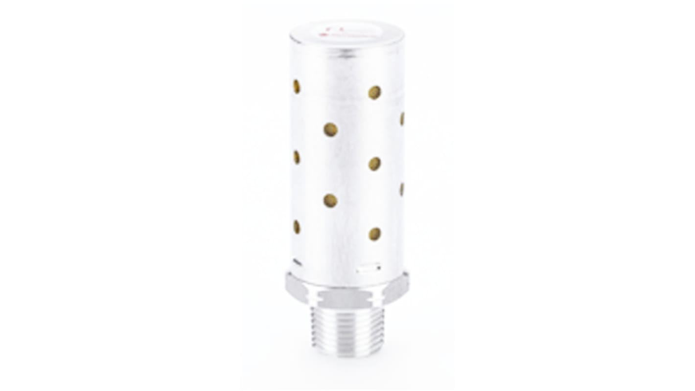 Norgren MB Aluminium, Brass 20bar Pneumatic Silencer, Threaded, R 1 Male