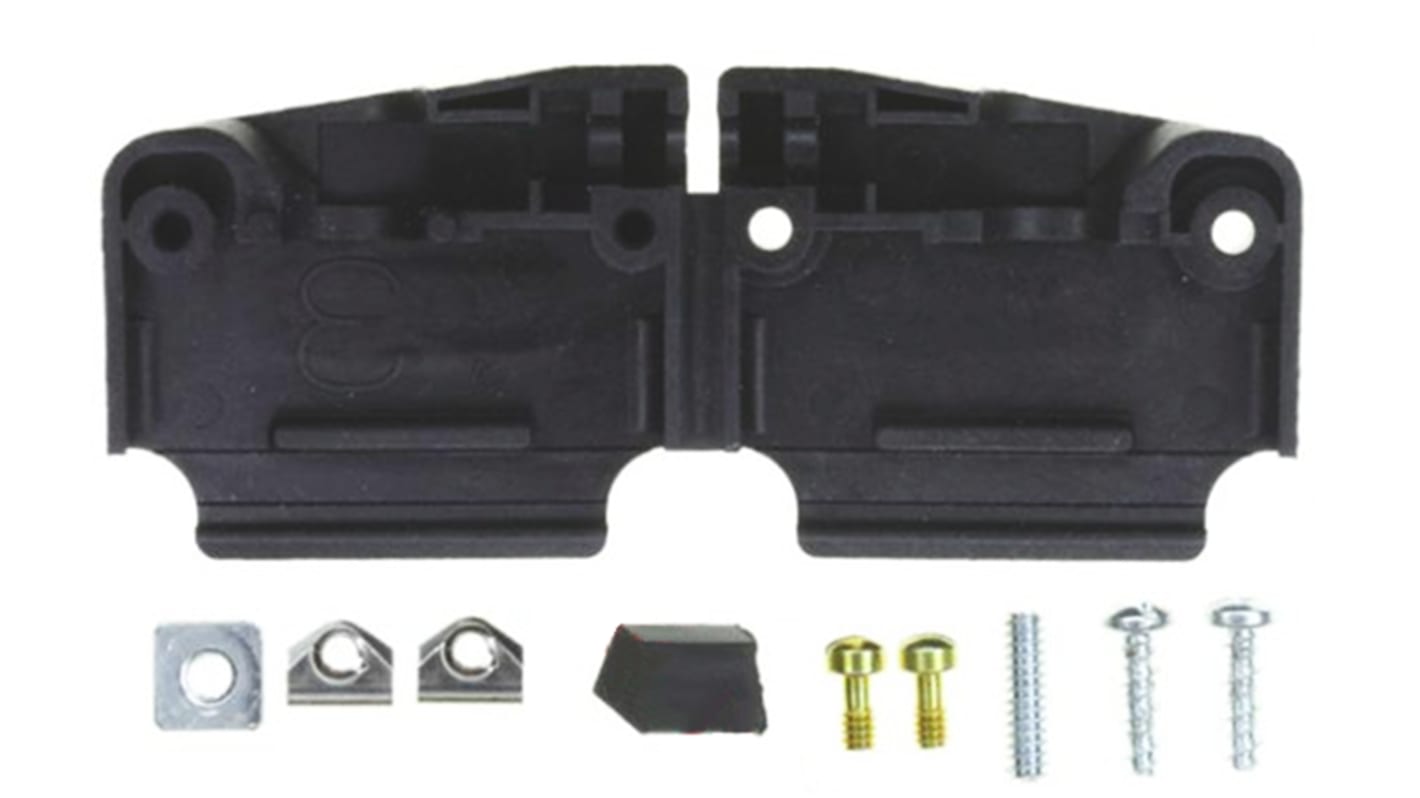 TE Connectivity Amplimite HD-20 Series Thermoplastic D Sub Backshell, 25 Way