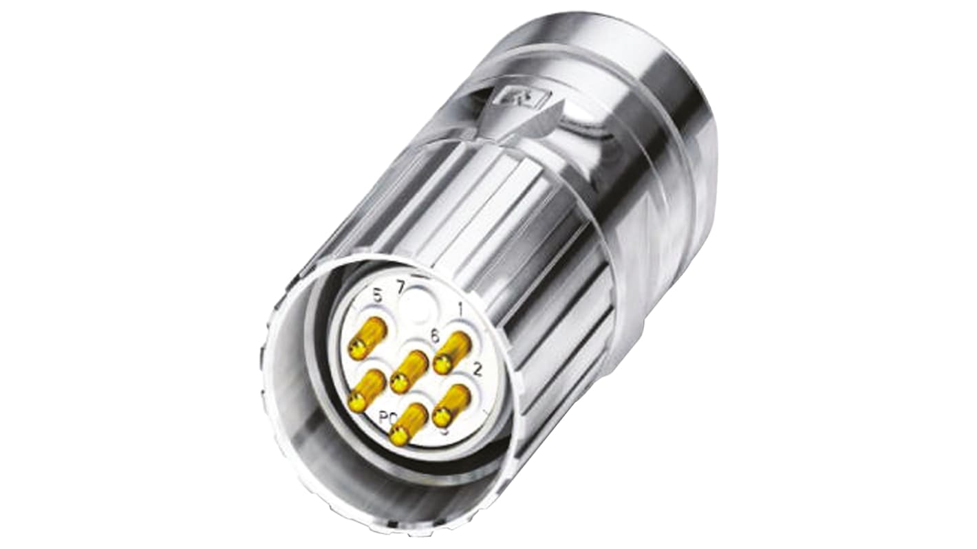 Phoenix Contact Circular Connector, 6 Contacts, Cable Mount, M23 Connector, Plug, Male, IP67, CA Series