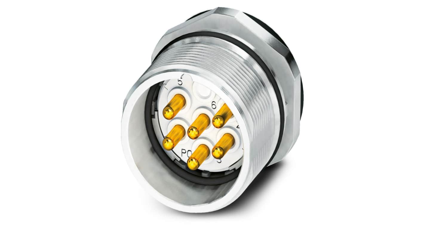 Phoenix Contact Circular Connector, 9 Contacts, Bulkhead Mount, M23 Connector, Plug, Male, IP67, CA Series
