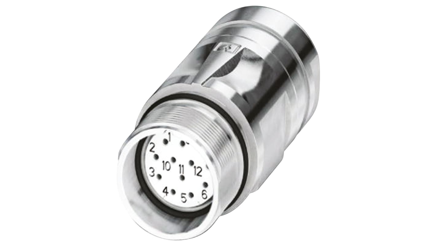 Phoenix Contact Circular Connector, 12 Contacts, Cable Mount, M23 Connector, Socket, Female, IP67, CA Series