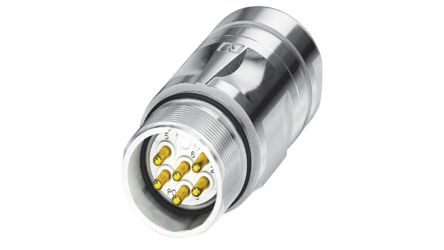 Phoenix Contact Circular Connector, 6 Contacts, Cable Mount, M23 Connector, Plug, Male, IP67, CA Series