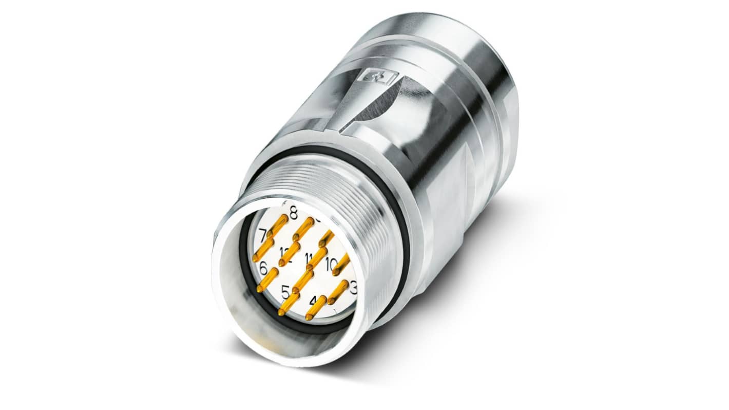 Phoenix Contact Circular Connector, 12 Contacts, Cable Mount, M23 Connector, Plug, Male, IP67, CA Series