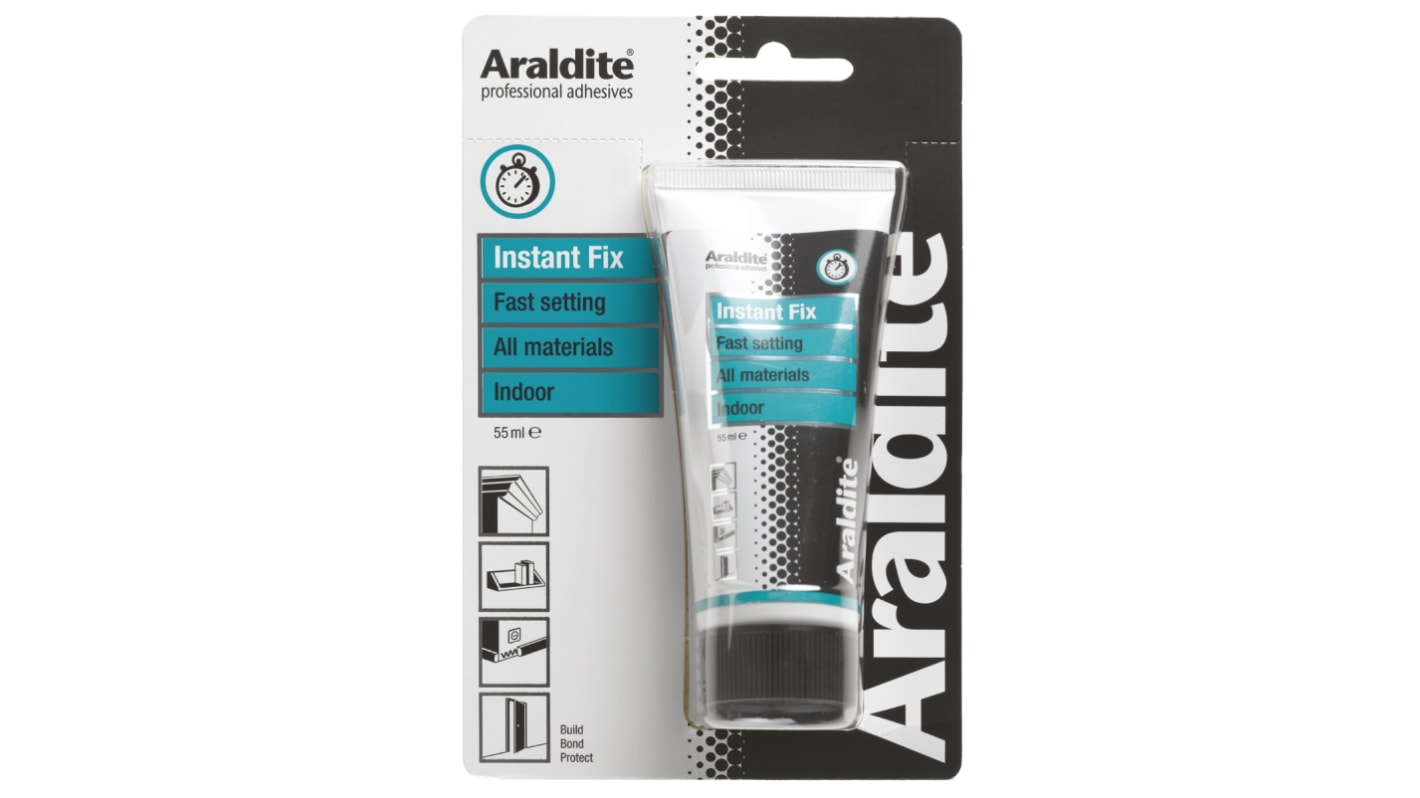 Instant Fix Acrylklebstoff Paste, Tube 55 ml, für Ziegel, Keramik, Beton, Glas, Metall, Putz, Kunststoff, Polystyrol,