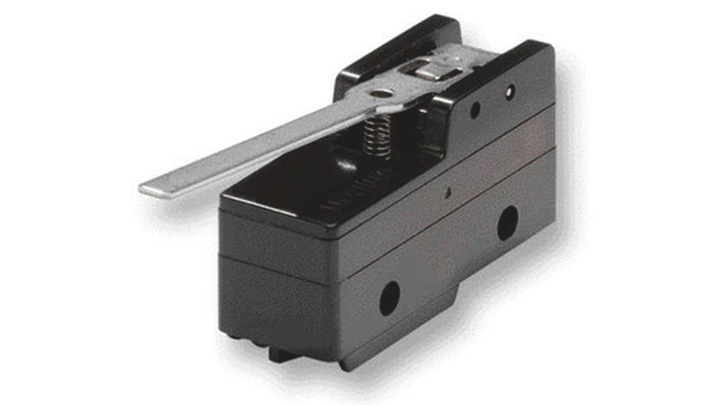 Omron Roller Lever Limit Switch, NO/NC, IP00, SPDT, Thermosetting Resin Housing, 500V ac Max, 15A Max