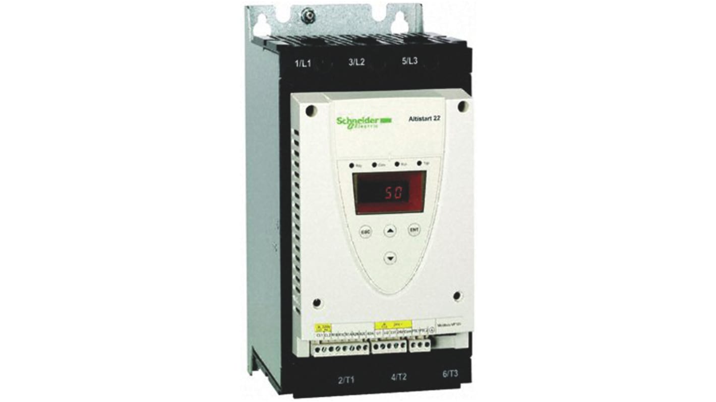 Arrancador suave Schneider Electric ATS22, 32 A, 600 V ac, 18,5 kW, trifásico, IP54