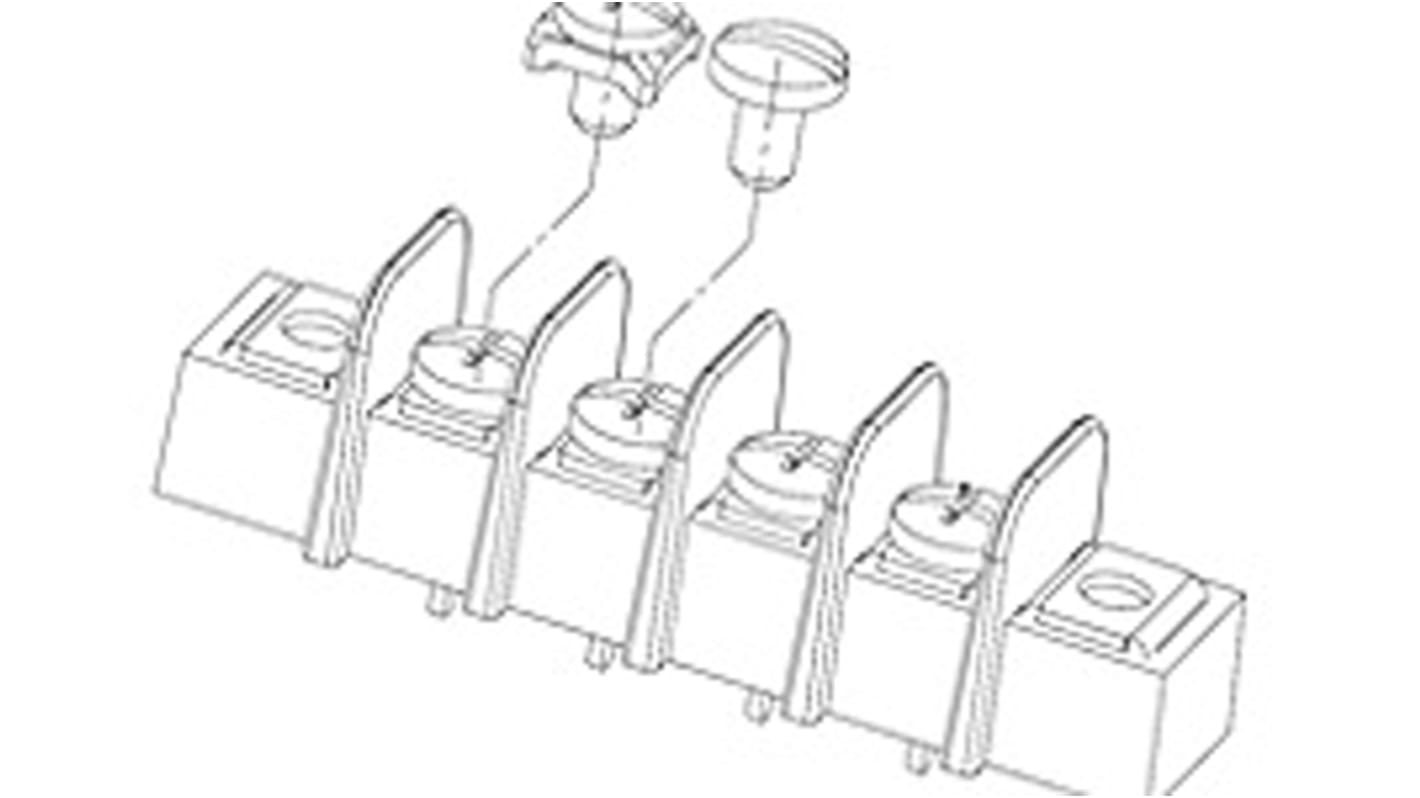 Blok zacisków, 2-pinowy, raster 9.53mm, 1-rzędowy, 15A, 300 V