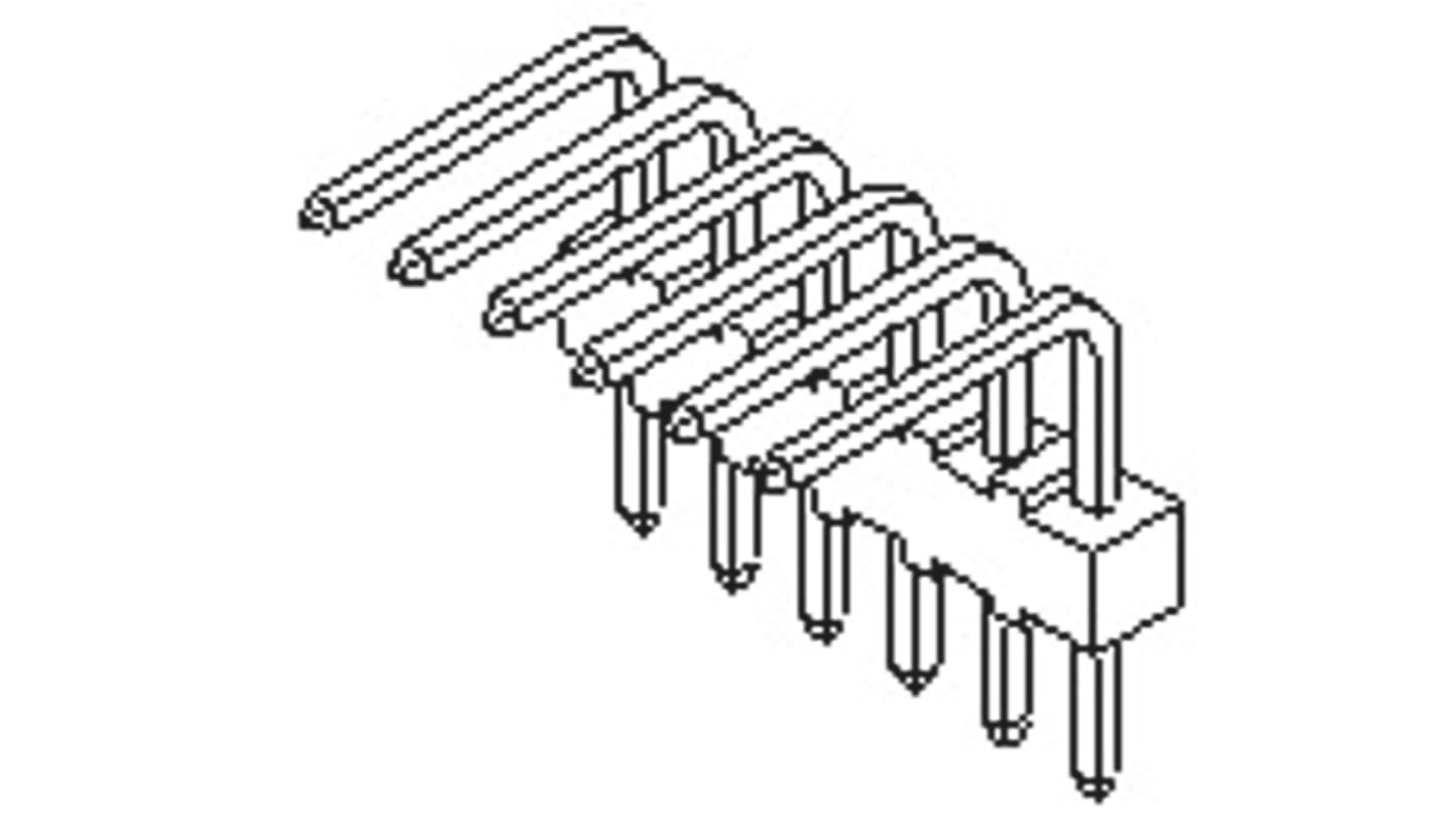Molex KK 254 Series Right Angle Through Hole Pin Header, 8 Contact(s), 2.54mm Pitch, 1 Row(s), Unshrouded