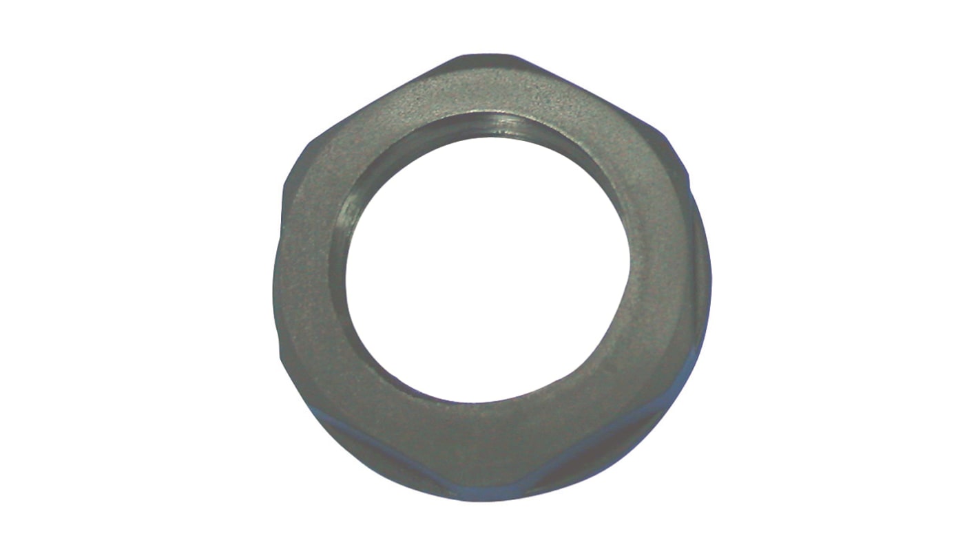 RS PRO Grey Nylon 66 Cable Gland Locknut, PG7 Thread, IP68