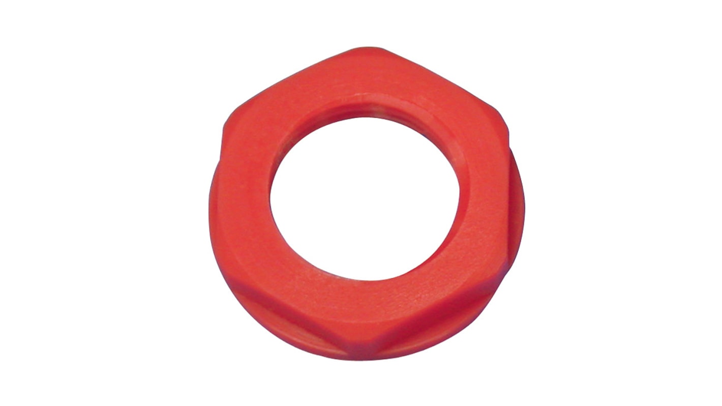 Contratuerca para prensaestopas, RS PRO, Rojo, Nylon 66, M25, IP68