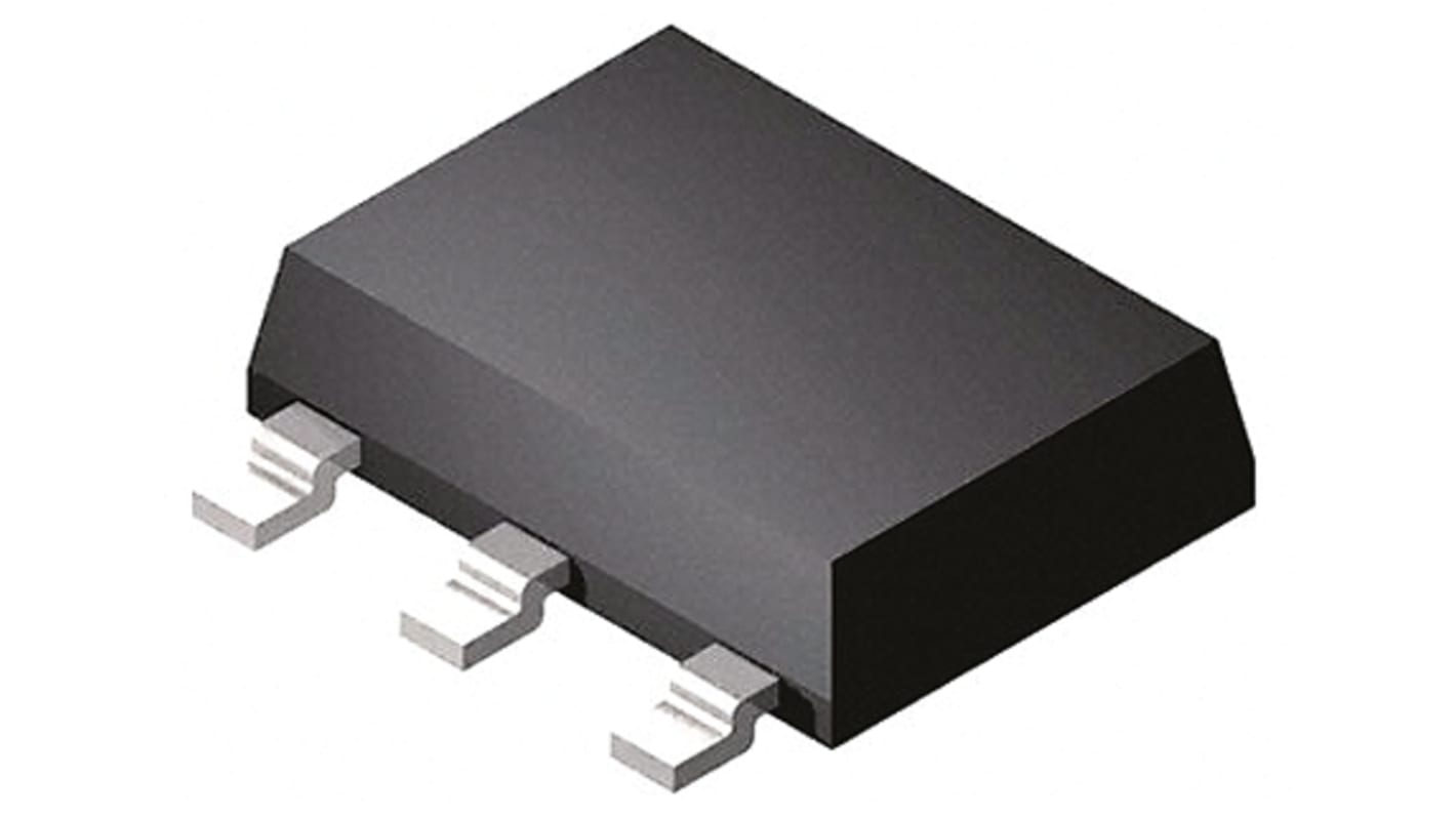 Transistor, FZT491ATA, NPN 1 A 40 V SOT-223 (SC-73), 3 + Tab pines, 150 MHz, Simple