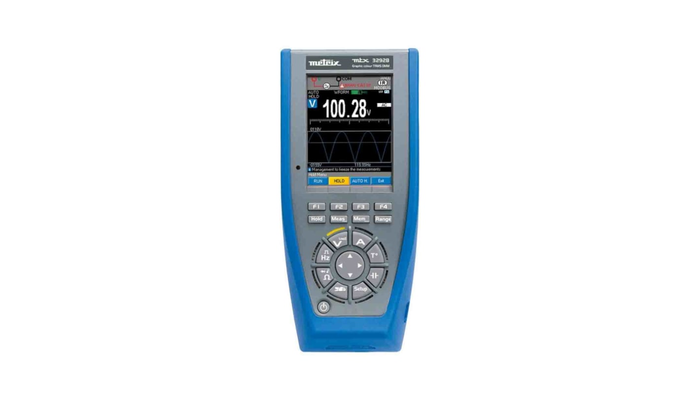 Metrix MTX 3292B Handheld Digital Multimeter, True RMS, 10A ac Max, 10A dc Max, 1000V ac Max