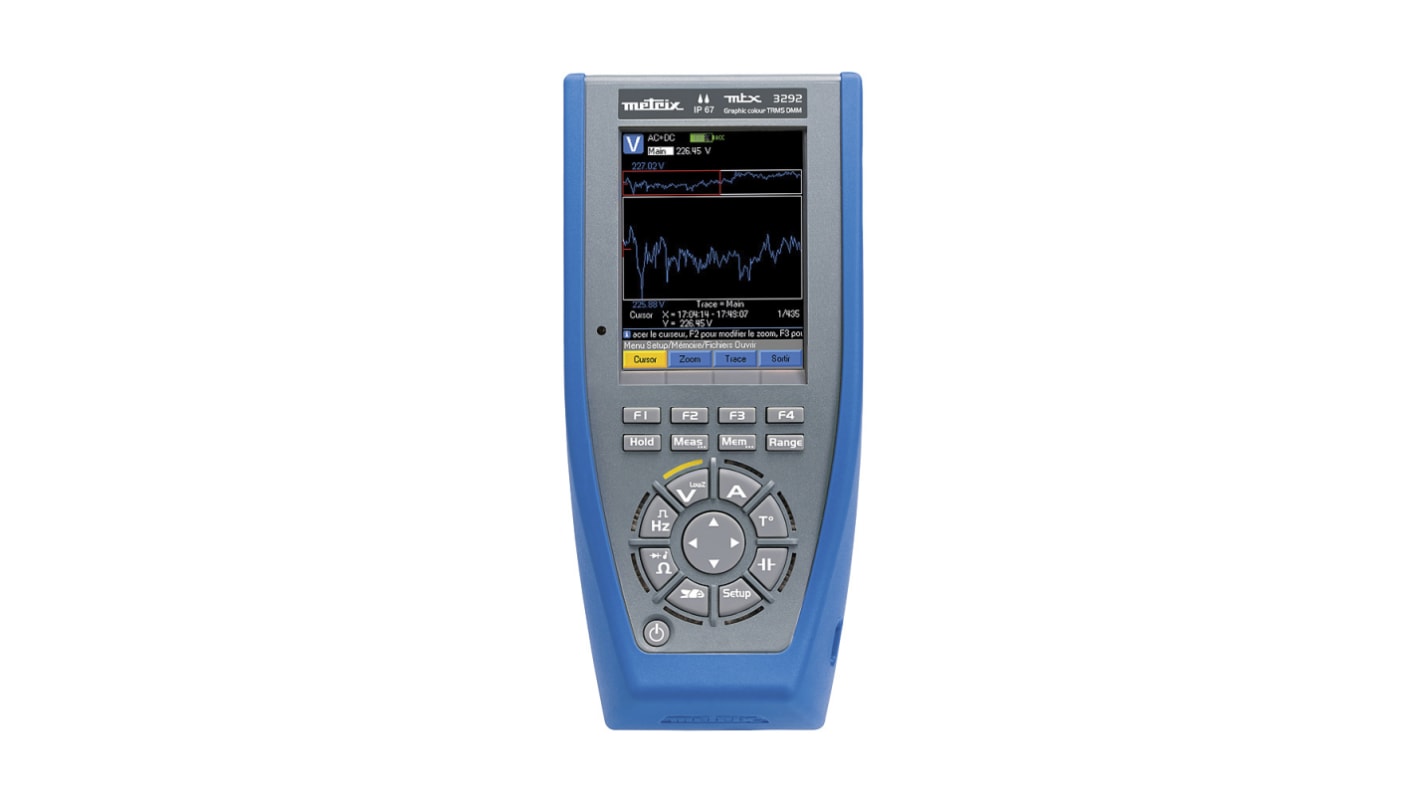 Metrix 3292 Handheld Digital Multimeter, True RMS, 100A ac Max, 100A dc Max, 1000V ac Max