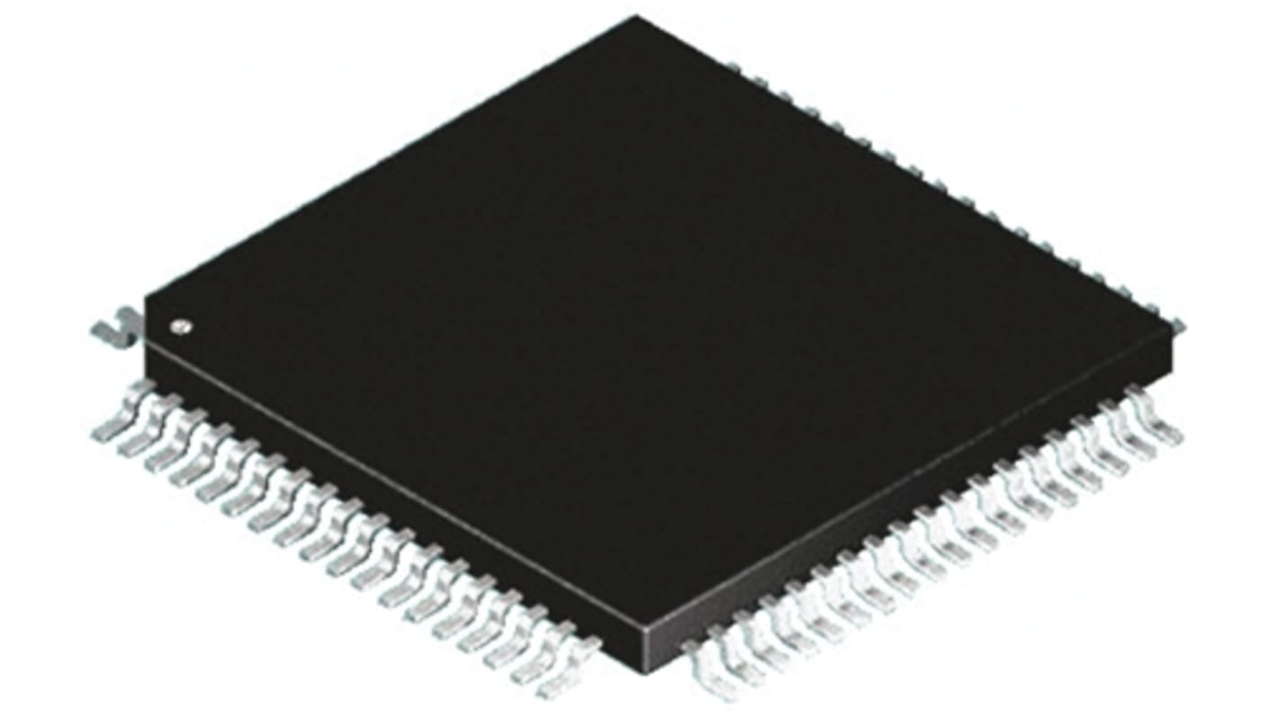 Microchip PIC18F系列单片机, PIC内核, 80针, TQFP封装, 0CAN通道