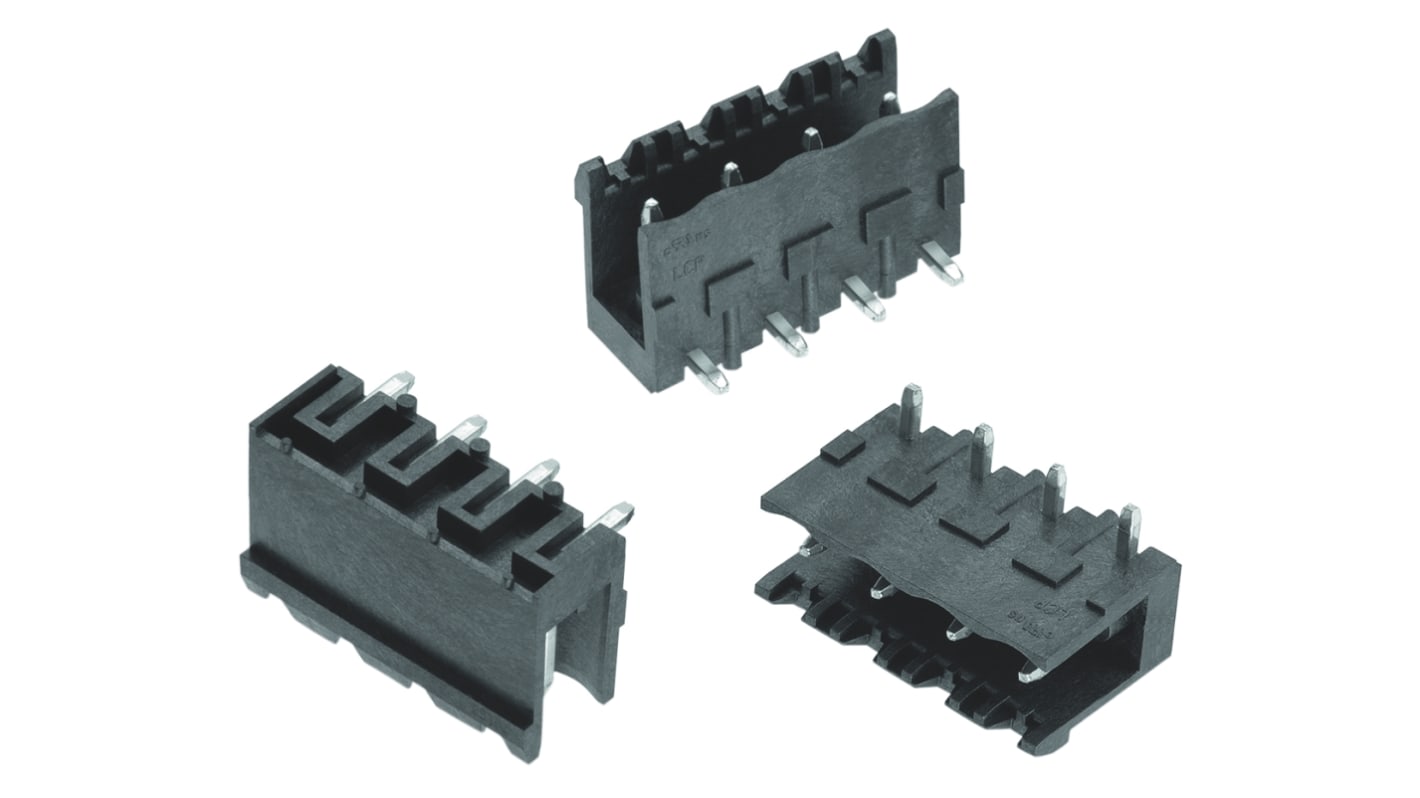 Wurth Elektronik 7015B Series Right Angle Through Hole PCB Header, 3 Contact(s), 5.08mm Pitch, 1 Row(s), Shrouded