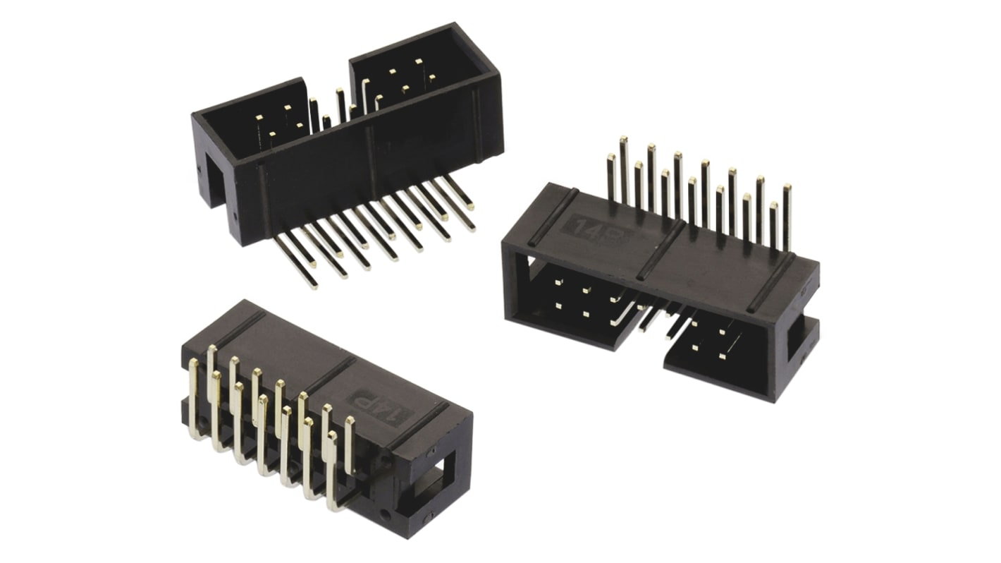 Wurth Elektronik WR-BHD Series Right Angle Through Hole PCB Header, 6 Contact(s), 2.54mm Pitch, 2 Row(s), Shrouded