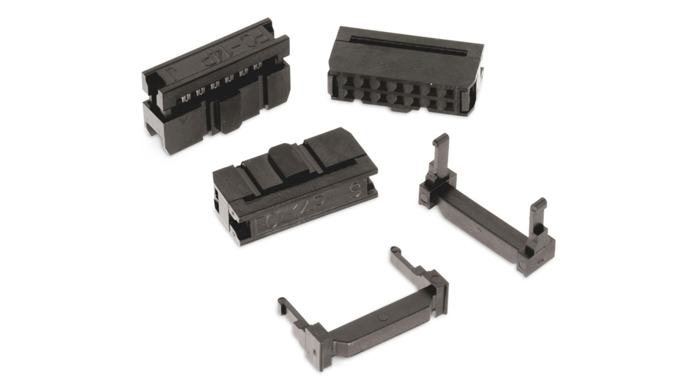 Wurth Elektronik IDC连接器, 母座, 6p, 2.54mm间距, 2排, 电缆安装, IDC端接, 直向, WR-BHD系列