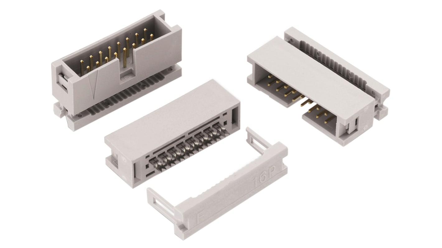 Connecteur IDC Wurth Elektronik Mâle, 16 contacts, 2 rangées, pas 2.54mm, Montage sur câble, série WR-BHD