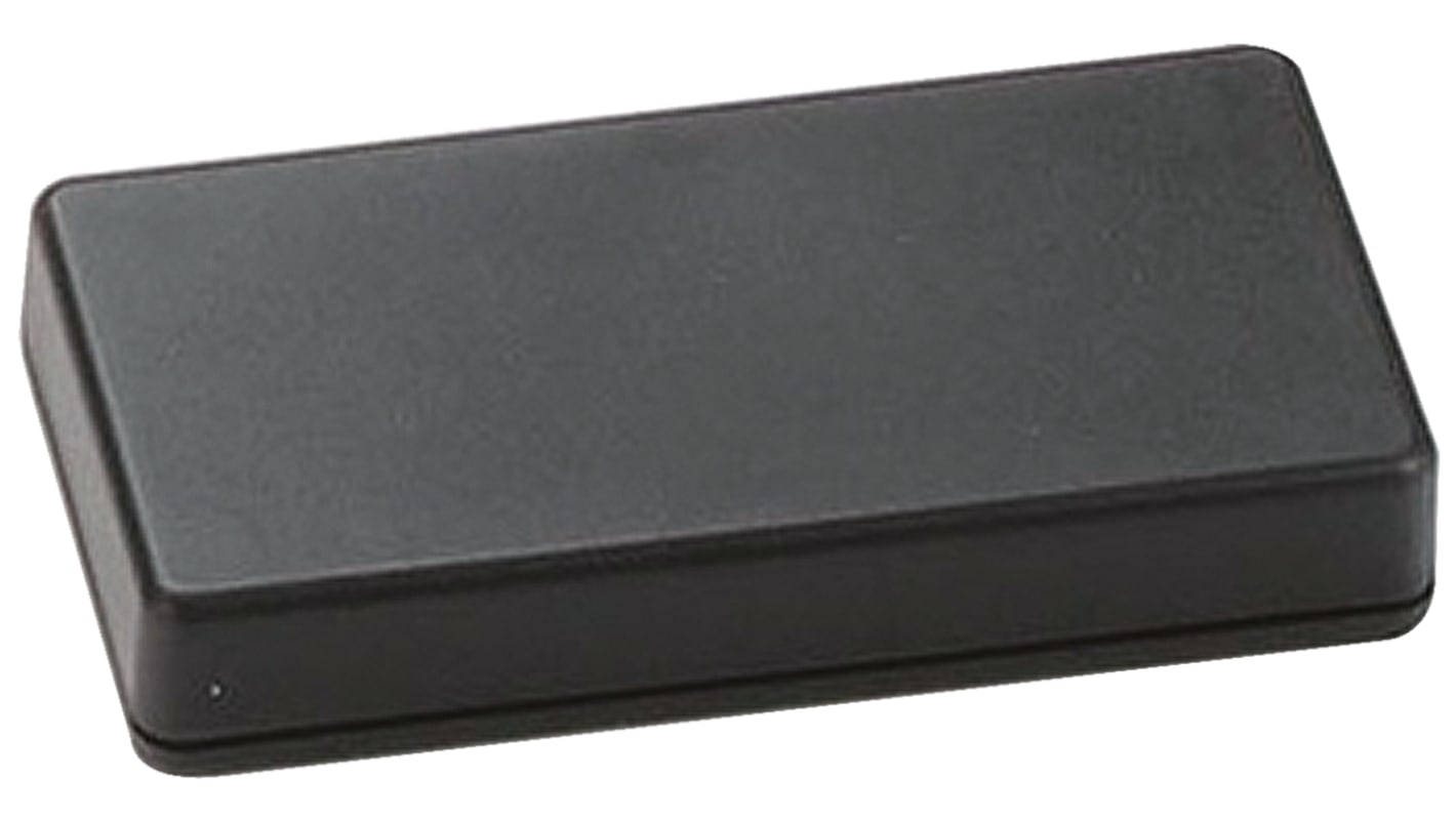 Takachi Electric Industrial TW Series Black ABS Enclosure, Black Lid, 130 x 65 x 25.8mm