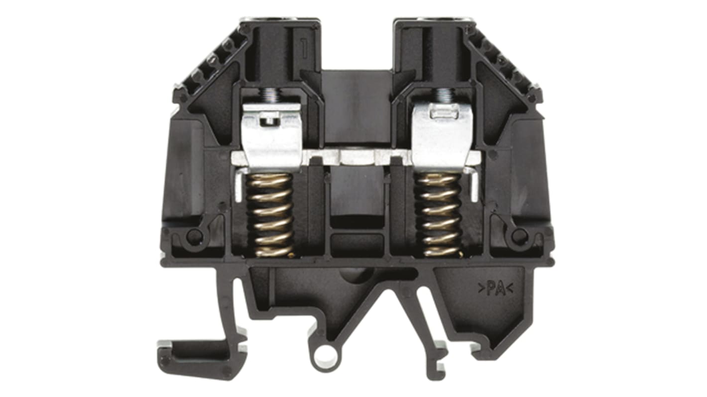 Weidmuller 9537430000 W Series Black, 0.5 → 10mm², Single-Level, Screw Termination
