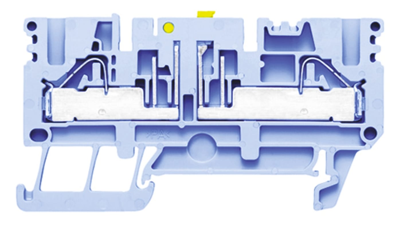 Weidmuller 1933970000 P Series Blue, 0.5 → 6mm², Single-Level, Push In Termination