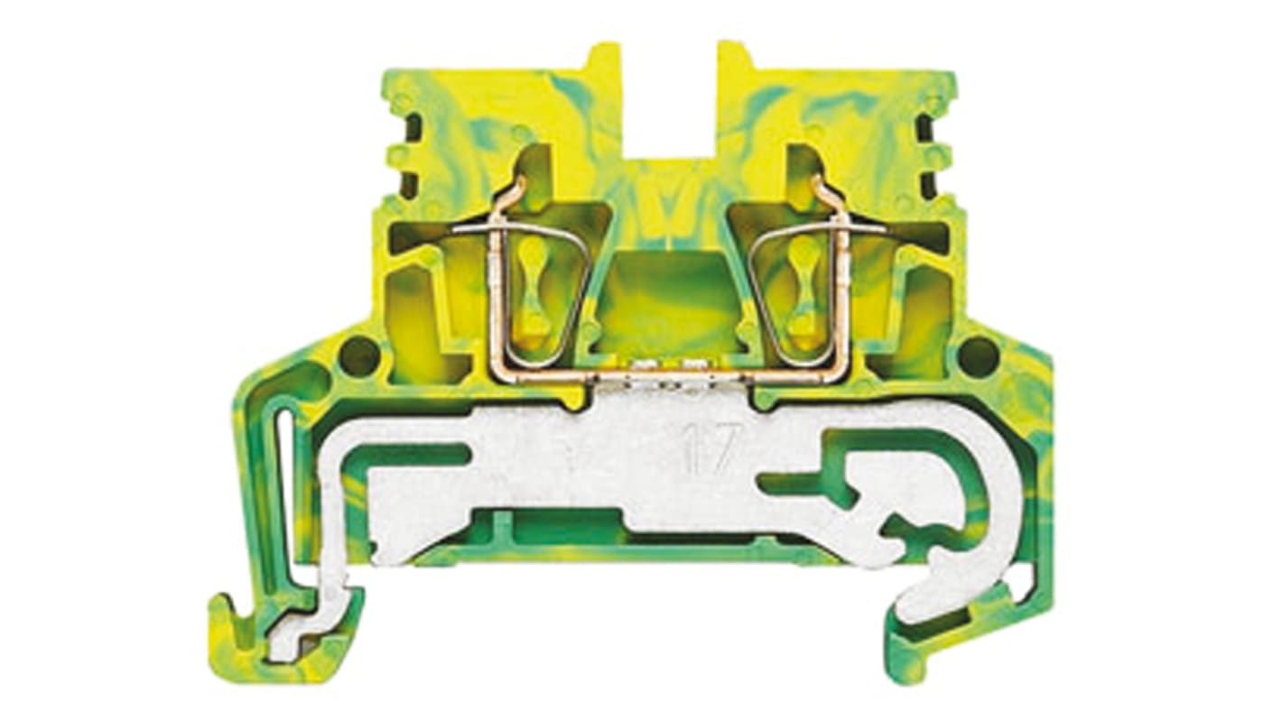 Weidmuller 1933760000 Z Series Green, Yellow, 0.5 → 4mm², Single-Level, Clamp Termination