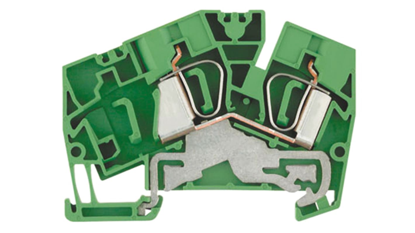 Weidmuller 1771370000 Z Series Green, Yellow, Single-Level, Clamp Termination