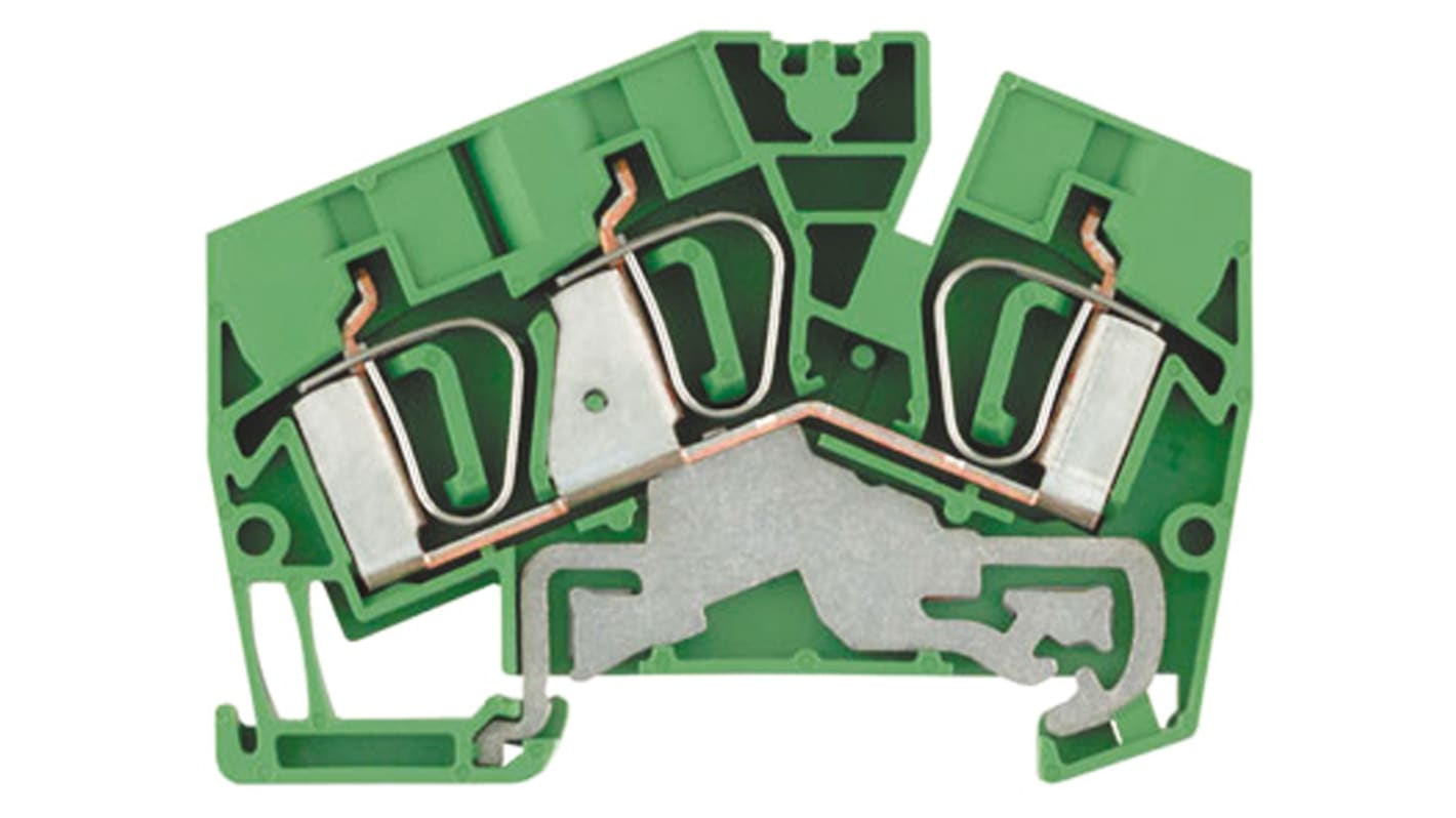 Weidmuller 1771360000 Z Series Green, Yellow, Single-Level, Clamp Termination