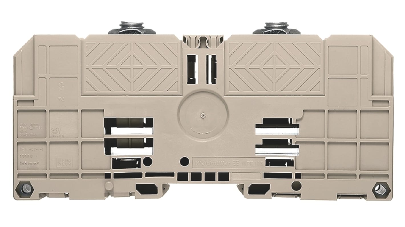 Weidmuller 1028600000 WFF Series Dark Beige, 10 → 240mm², Single-Level, Bolt Termination, ATEX, IECEx