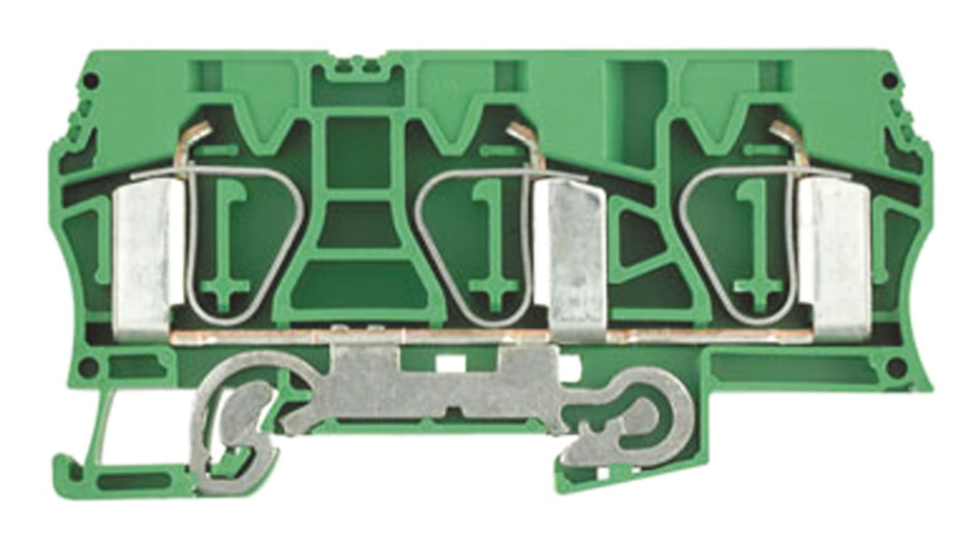 Weidmüller Z PE-Klemme Einfach Grün, Gelb, 800 V, Klemmanschluss