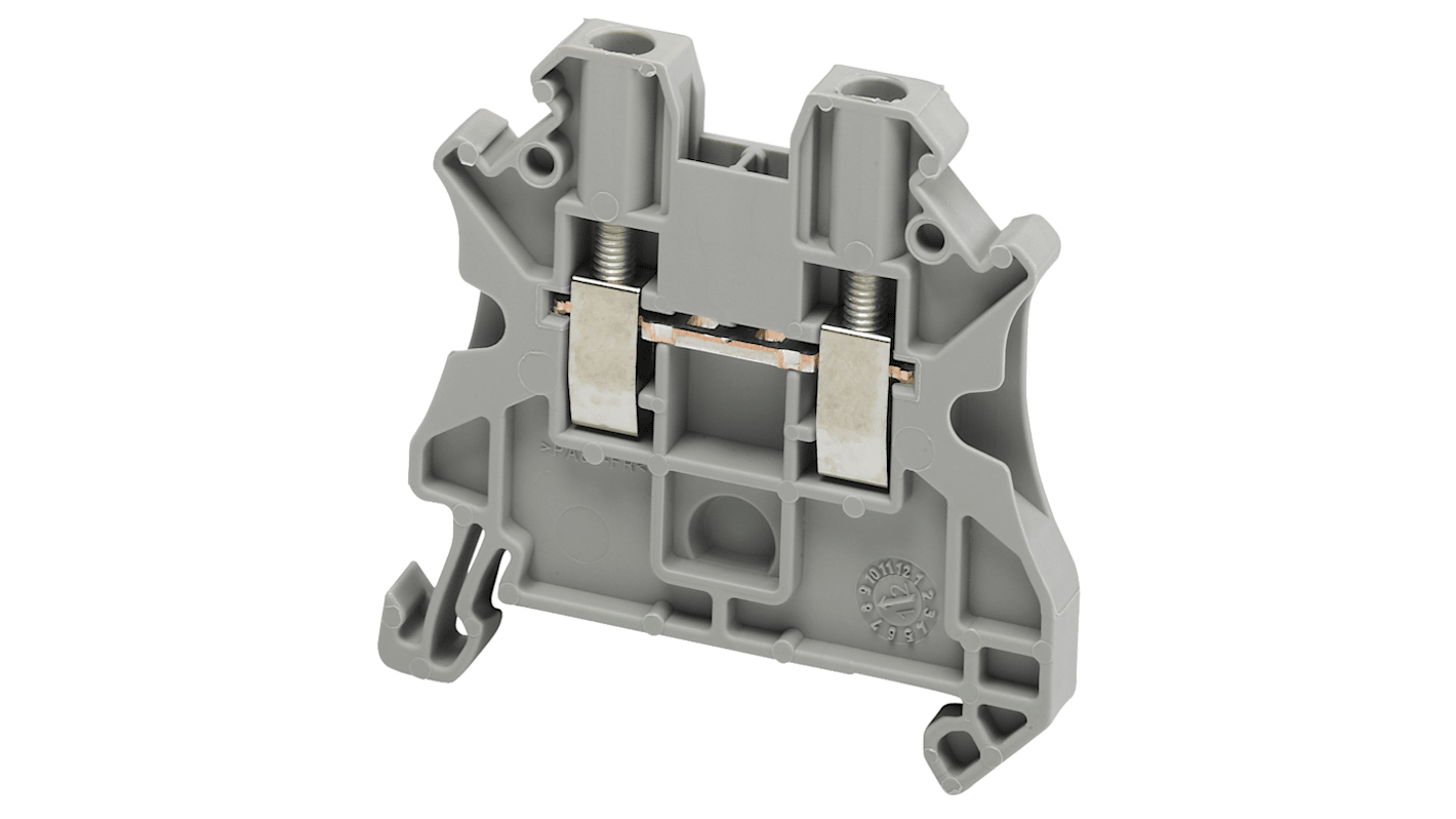 Schneider Electric NSYTRV22 NSYTRV Series Grey, 0.14 → 4mm², Single-Level, Screw Termination, ATEX