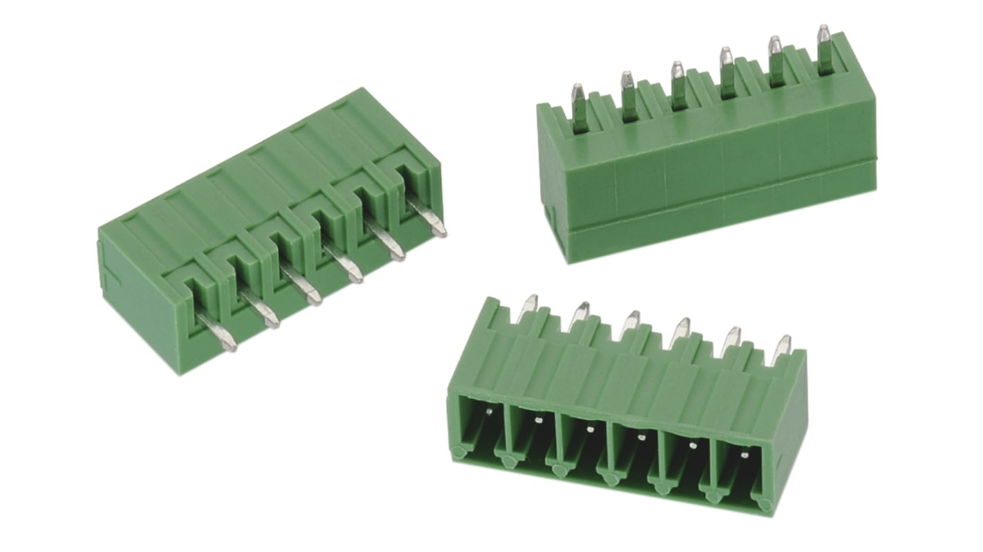 Wurth Elektronik, 3.5mm Pitch, 3211, 8 Way, Pluggable Terminal Block, Header, Through Hole, Solder Termination,