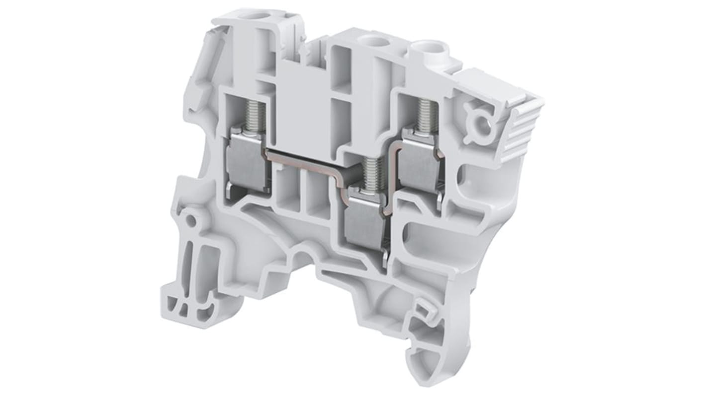 Entrelec ZS6 Series Blue Standard Din Rail Terminal, 4mm², Single-Level, Screw Termination, ATEX