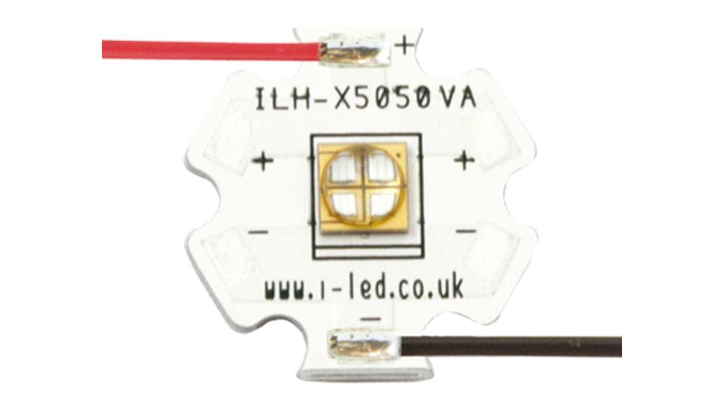 ILH-XQ01-S410-SC211-WIR200. Intelligent LED Solutions, N5050 1 Powerstar Series UV LED, 420nm 1400mW 135 °, 4-Pin