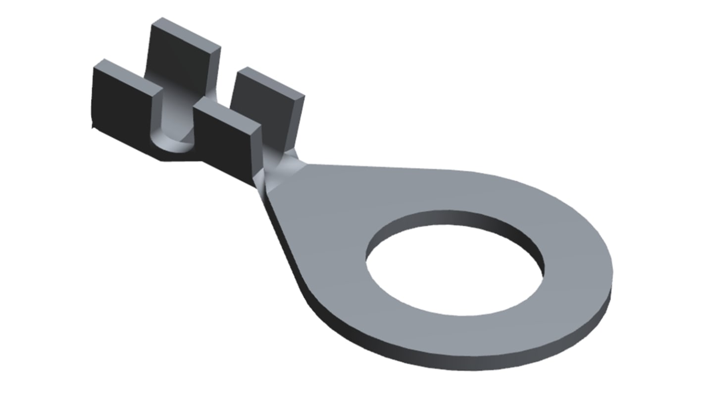 TE Connectivity, 61336 Uninsulated Crimp Ring Terminal, 9.53mm Stud Size, 1.3mm² to 2mm² Wire Size
