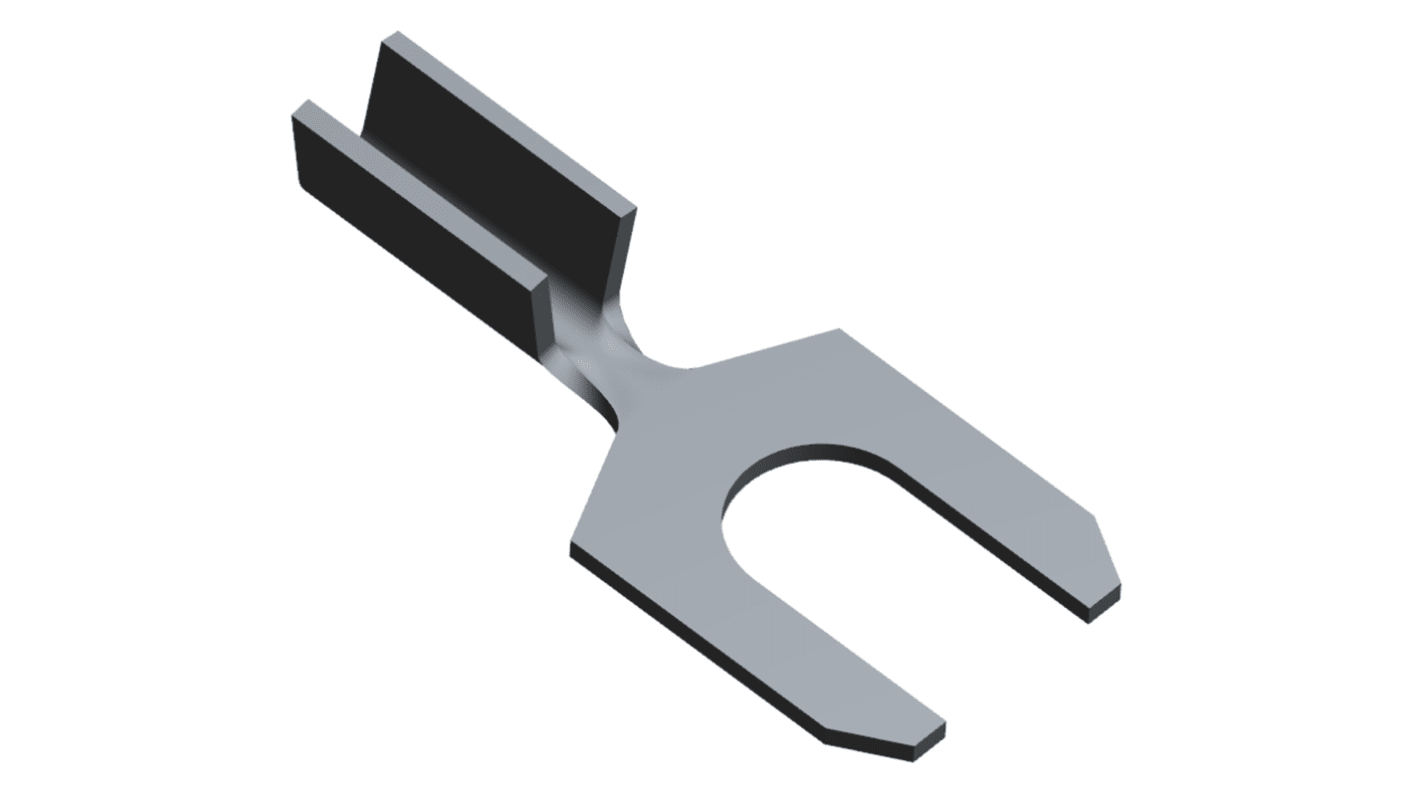 TE Connectivity, 60234 Uninsulated Crimp Spade Connector, 0.1mm² to 0.3mm², 26AWG to 22AWG, M3 (#5) Stud Size