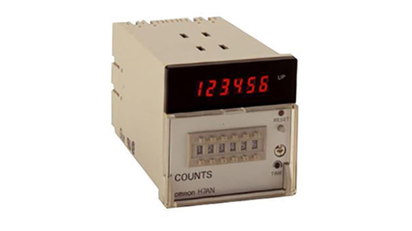 Omron számláló, LED kijelzős, 100 → 240 V AC, 4 számjegyű, 0 → 9999