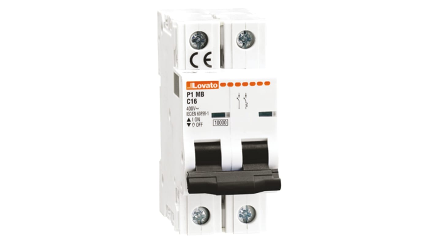 Lovato C型MCB, 1+N极, 6 kA分断, 50A, 230VAC, 60VDC, P1MB系列