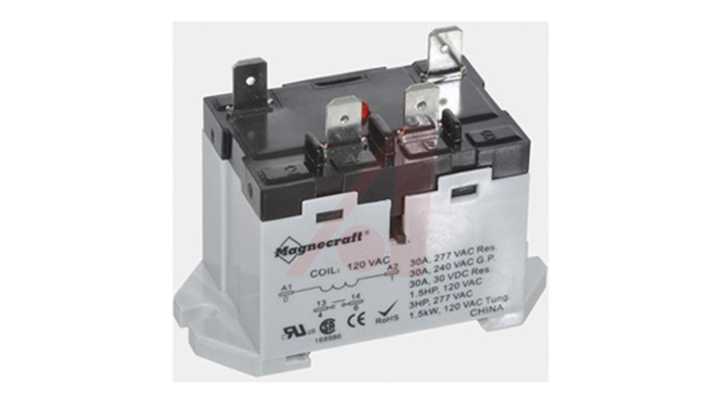 Schneider Electric DIN Rail Non-Latching Relay, 240V ac Coil, 30A Switching Current, SPST